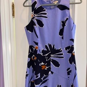 J. Crew A line purple floral dress, size 6